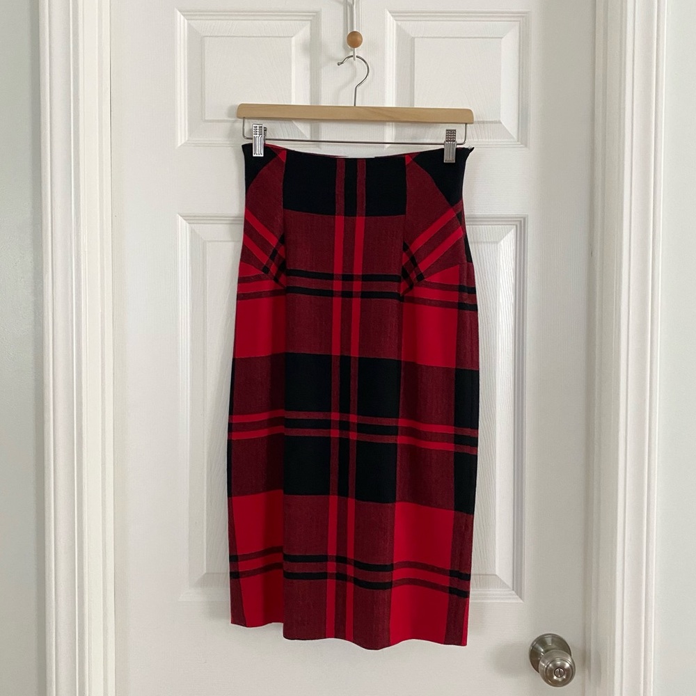 Diane von Furstenberg Linette Plaid Pencil Skirt